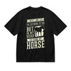 SYPPEIPLC Men Solid Cotton T-Shirt Crew Neck Short Sleeve Home is Where My Horse is Casual Daily Tops - Horseback Riding Equestrian