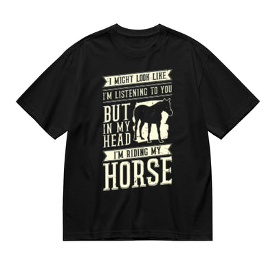 SYPPEIPLC Men Solid Cotton T-Shirt Crew Neck Short Sleeve Home is Where My Horse is Casual Daily Tops
