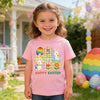 Easter Day Gift for Toddler Boy Baby Girl Tractor Loving Bunny T-Shirt — design detail
