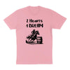 TeesAndTankYou 2 Hearts 1 Dream Horse Rider Shirt Unisex - Pink