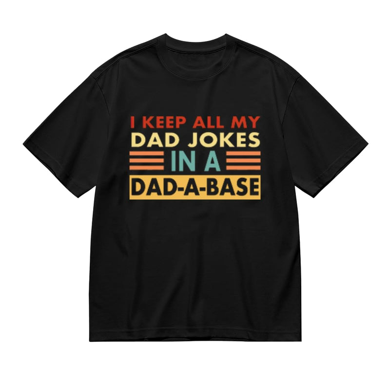 SYPPEIPLC Men Solid Cotton T-Shirt Crew Neck Short Sleeve I Like Exercise Because I Love Eating Casual Daily Tops - I Keep All My Dad Jokes in a Dad