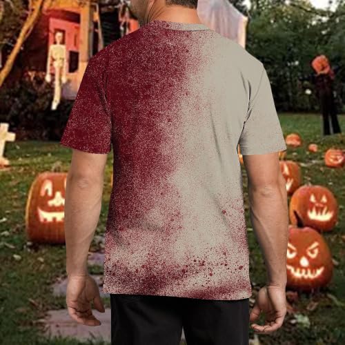 CAZYCHILD Halloween Shirts for Men Funny Halloween Pumpkin Shirt Dancing Skeleton Tee - size chart