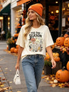 SGYHO Oversized Halloween Shirts for Women Spooky Season Pumpkin Ghost Fall Casual Tee - size chart
