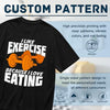 SYPPEIPLC Men Solid Cotton T-Shirt Crew Neck Short Sleeve I Like Exercise Because I Love Eating Casual Daily Tops - size chart