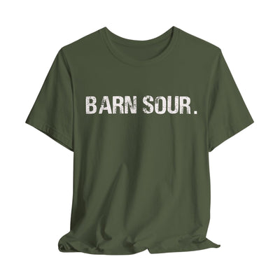 BARN SOUR Brand Horse Broke People Green Unisex Tee for Equestrians Horse Lovers Premium Cotton Made in USA