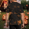 CAZYCHILD Halloween Shirts for Men Funny Halloween Pumpkin Shirt Dancing Skeleton Tee - size chart