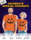 Tstars Pumpkin Halloween Shirt Men Scary Jack-O'-Lantern Face Funny Tee - size chart