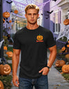 Ithalt Mens Halloween Shirt Halloweentown T Shirt Pumpkin Short Sleeve Top - size chart