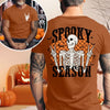 Ithalt Mens Halloween Shirt Halloweentown T Shirt Pumpkin Short Sleeve Top - size chart