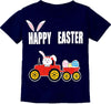 Easter Day Gift for Toddler Boy Baby Girl Tractor Loving Bunny T-Shirt in Bunny Tractor-deep Blue