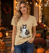 WQFQW Boo JEE 2026 Ghost Funny Halloween Leopard Print Ghost Shirt for Women - size chart