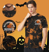 Ithalt Mens Halloween Shirt Halloweentown T Shirt Pumpkin Short Sleeve Top - size chart