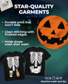 Tstars Pumpkin Halloween Shirt Men Scary Jack-O'-Lantern Face Funny Tee - size chart