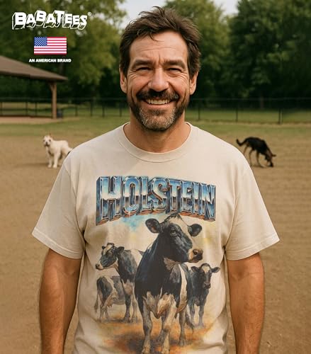 BABATEES Farm Animals Heavy Metal Tshirt for Men, Women & Farmers - 100% Natural Undyed Cotton - size chart
