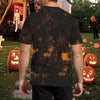 CAZYCHILD Halloween Shirts for Men Funny Halloween Pumpkin Shirt Dancing Skeleton Tee - size chart