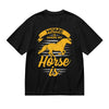 SYPPEIPLC Men Solid Cotton T-Shirt Crew Neck Short Sleeve Home is Where My Horse is Casual Daily Tops - Home is Where My Horse is