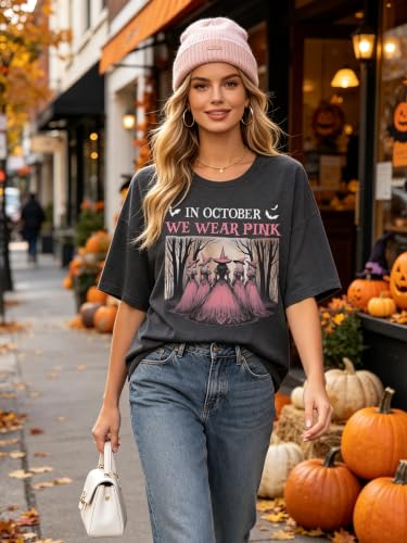 SGYHO Oversized Halloween Shirts for Women Spooky Season Pumpkin Ghost Fall Casual Tee - size chart