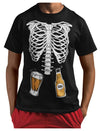 Tstars Pumpkin Halloween Shirt Men Scary Jack-O'-Lantern Face Funny Tee - Beer / Black