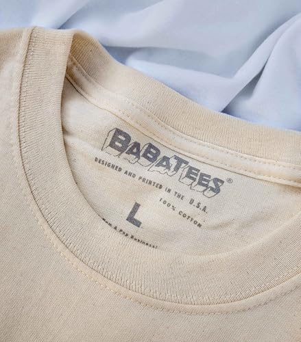 BABATEES Farm Animals Heavy Metal Tshirt for Men, Women & Farmers - 100% Natural Undyed Cotton - size chart