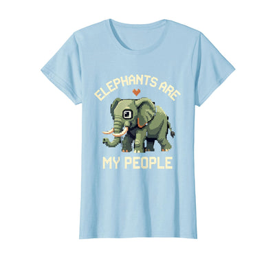 Mademark Elephants Are My People Pixel Art Design T-Shirt - Women