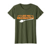 Funny Groovy Halloween Outfit I Like His Broomstick Halloween Funny Matching Couples T-Shirt - Olive Green