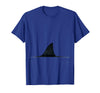 Mademark Shark Fin Cutting Through Calm Water Illustration T-Shirt - Royal Blue