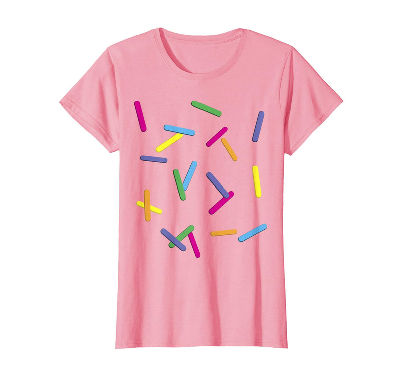 SKM Designs - Easy Halloween Rainbow Sprinkles Ice Cream Simple T-Shirt Costume T-Shirt - Pink