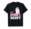 Spooky Family Cute Pink White Ghost Boo Halloween Spooky Daddy Family Cute Pink White Ghost Boo Halloween T-Shirt - Black