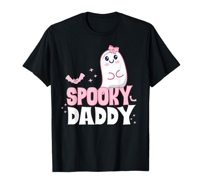 Spooky Family Cute Pink White Ghost Boo Halloween Spooky Daddy Family Cute Pink White Ghost Boo Halloween T-Shirt