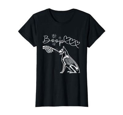 Skeleton Hand Dog Boop - German Shepherd Lovers Skeleton Hand Touch Nose German Shepherds Boop Dog Halloween T-Shirt