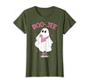 Spooky Season Ghost Halloween Boujee Boo-Jee Boo-JEE Spooky Season Ghost Pink Halloween Pumpkin Boujee T-Shirt - Olive Green