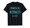 Mermaid Shirt Funny Easy Halloween Shirt Funny Mermaid Halloween Parents or Couples Costume T-Shirt - Black