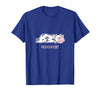 Bad Mood Sleeping Cow Tee Moooody Cow Beef Milk Farm Animals T-Shirt - Royal Blue