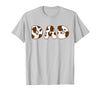 Cow Print For Family Matching Outfits DAD Cow Brown White Animal Print, Cow Pattern Farmer DAD T-Shirt - Silver Grey