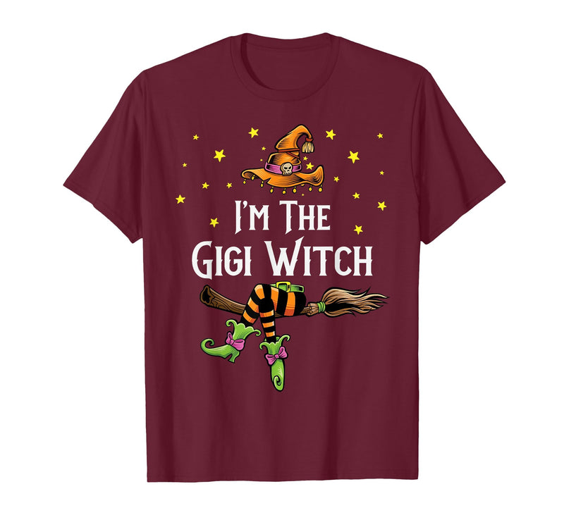 Matching Witch Halloween Costumes by Foxio Im the Gigi Witch Halloween Matching Group Costume T-Shirt - Burgundy