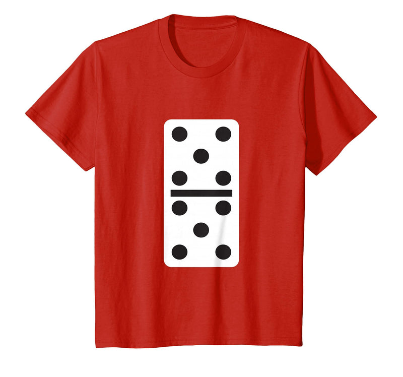 Fun and Easy Halloween Costume T-Shirts - Dominoes Double Five Dominoes Halloween Costume 5 Domino Game T-Shirt - Red