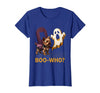 Mademark Boo-Who? Funny Yorkie Skeleton Halloween Dog Lover T-Shirt - Royal Blue