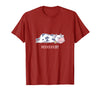 Bad Mood Sleeping Cow Tee Moooody Cow Beef Milk Farm Animals T-Shirt - Cranberry Red