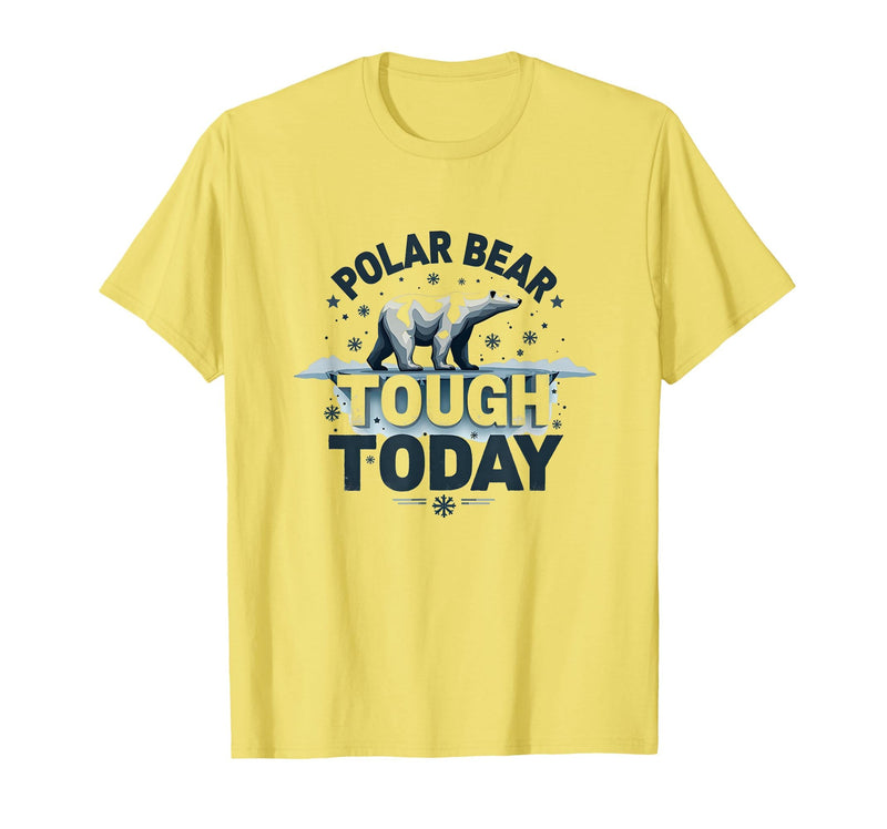 Mademark Polar Bear Tough Today Cool Arctic Design T-Shirt - Lemon Yellow