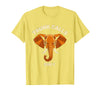 Mademark Trunk Calls Only Funny Elephant Design T-Shirt - Men - Lemon Yellow