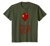Halloween Funny Trick or Treat Shirt for Kids TeeZ Kids You'll Float Too Costume Halloween Shirts Boys Girls T-Shirt - Olive