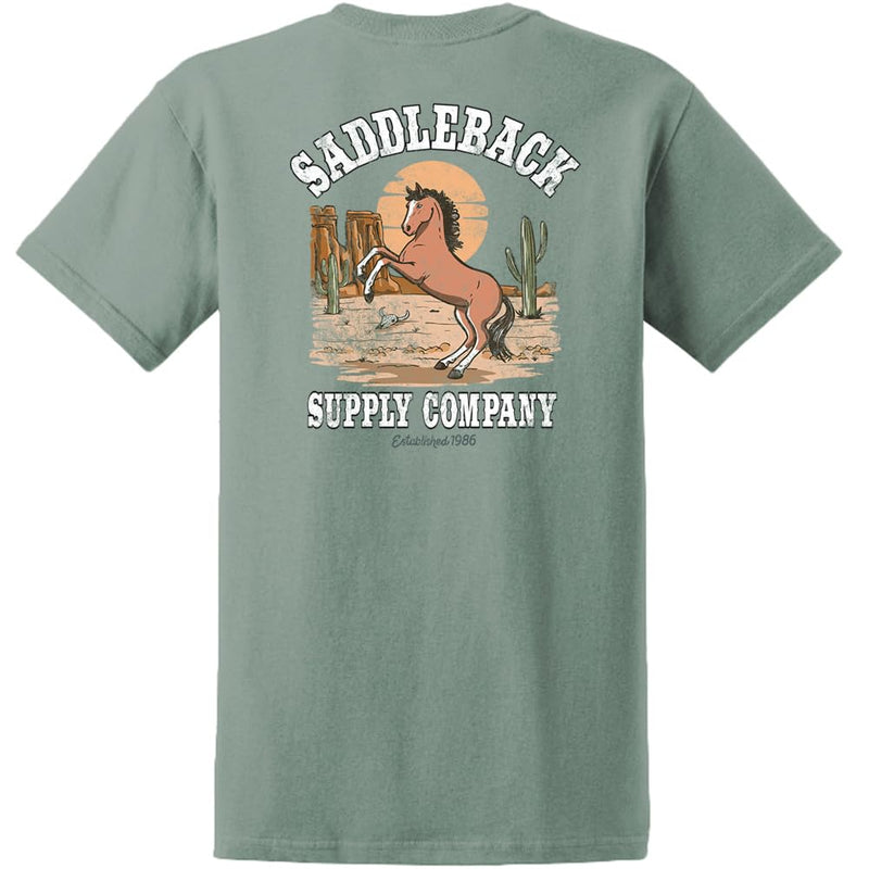 Saddleback Supply Men's Horse with No Name Heavy Tees - Stone Green / Horse With No Name