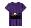 Mademark Elephant Herd Crossing Dusty Savanna Plains T-Shirt - Women - Purple