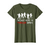 Zombie Dance Costume Halloween Party Tee Funny Zombie Halloween Shirt I’m Just Here to Thriller Dance T-Shirt - Olive Green