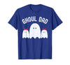 Ghoul Dad, Halloween Daddy Ghost Father of Two Ghost Girls T-Shirt - Royal Blue