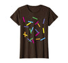 SKM Designs - Easy Halloween Rainbow Sprinkles Ice Cream Simple T-Shirt Costume T-Shirt - Brown