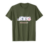 Bad Mood Sleeping Cow Tee Moooody Cow Beef Milk Farm Animals T-Shirt - Olive Green