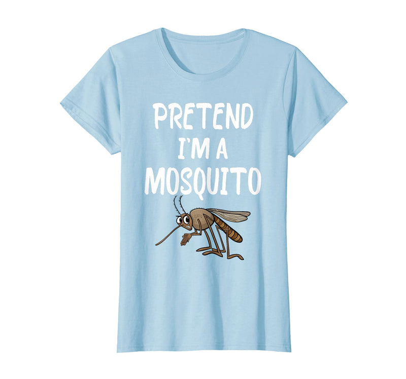 Pretend I'm A Mosquito Funny Halloween Costume Pretend I'm A Mosquito Funny Lazy Halloween Costume Party T-Shirt - Baby Blue