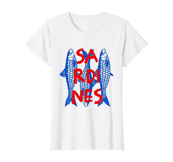 Vintage Sardine Tinned Fish Summer Tee Sardines Tinned Fish Retro Graphic for Men Women T-Shirt - White
