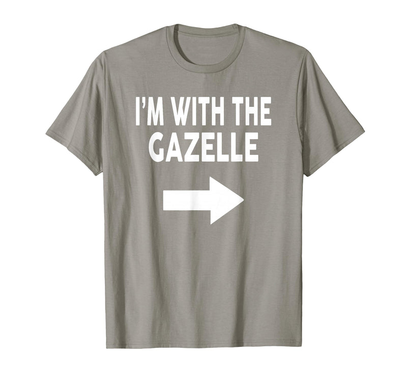 ShirtZilla I'm with The Gazelle Halloween Gazelle T-Shirt - Slate Grey